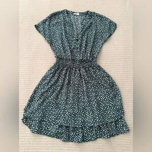 Sienna Sky Green White Floral Dress Size Small Small